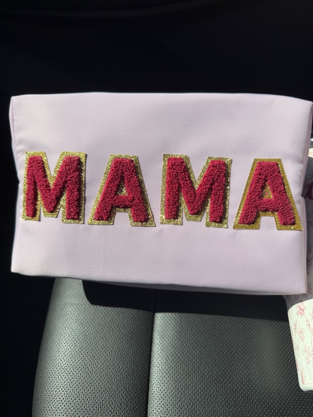 STUFFED!! Live In Style “MAMA” Pouch with Glitter Trim NWT
